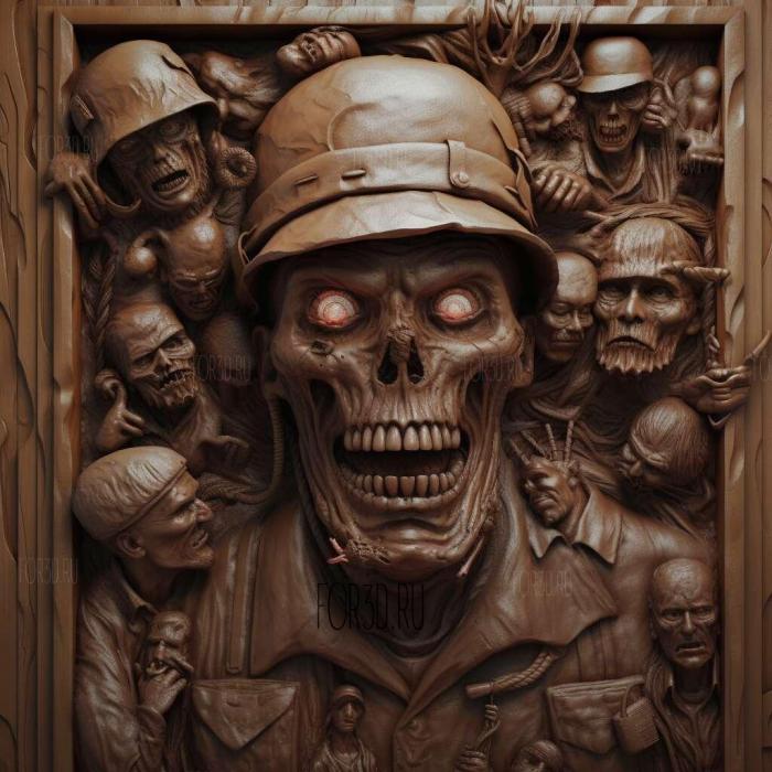 Call of Duty World at War Zombies 2 3d stl модель для ЧПУ